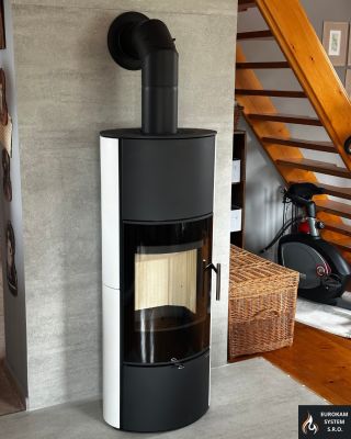 Krbová kamna Romotop LAREDO 01 AKUM bílá keramika👌